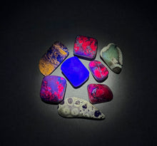 Load image into Gallery viewer, Fluorescent Tumbled Gemstone Bag - 7 Glowing Gemstones
