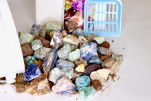 Load image into Gallery viewer, Funky Fluorescents Gallon Gem Mining Bucket - UV Reactive Stones - Bucket, Kit, and/or Light