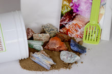 Load image into Gallery viewer, Funky Fluorescents 16 Ounce Gem Mining Bucket - UV Reactive Stones - Jar, Kit and/or Light