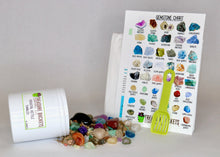 Load image into Gallery viewer, Krystal Kettle Tumbled Gem Mining Bucket Kit - 16oz Jar