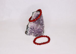 Red Jasper Faceted Gemstone Bracelet
