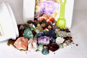 Rough & Tumbled Quart Kit - Gem Mining Bucket - Rough and Tumbled Gemstones