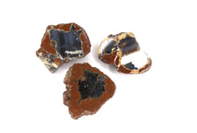 Load image into Gallery viewer, Three pieces of polished agate on a white background

